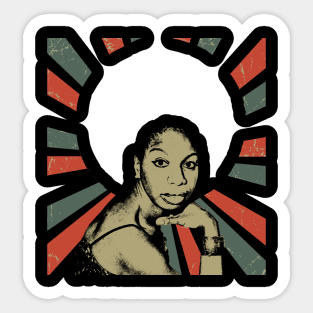 Nina Simone || Vintage Art Design || Exclusive Art Sticker